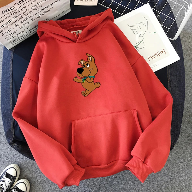Print pink Cute Dog oversized  Sweatshirt Kawaii Hoodies for Women top clothes Hoody Female Itself  Women's Hoodies Full Sleeve