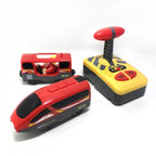 Kids RC Electric Train Set Locomotive Magnetic Train Diecast Slot Toy Fit for Wooden Train Railway Track Toys for Children Gifts