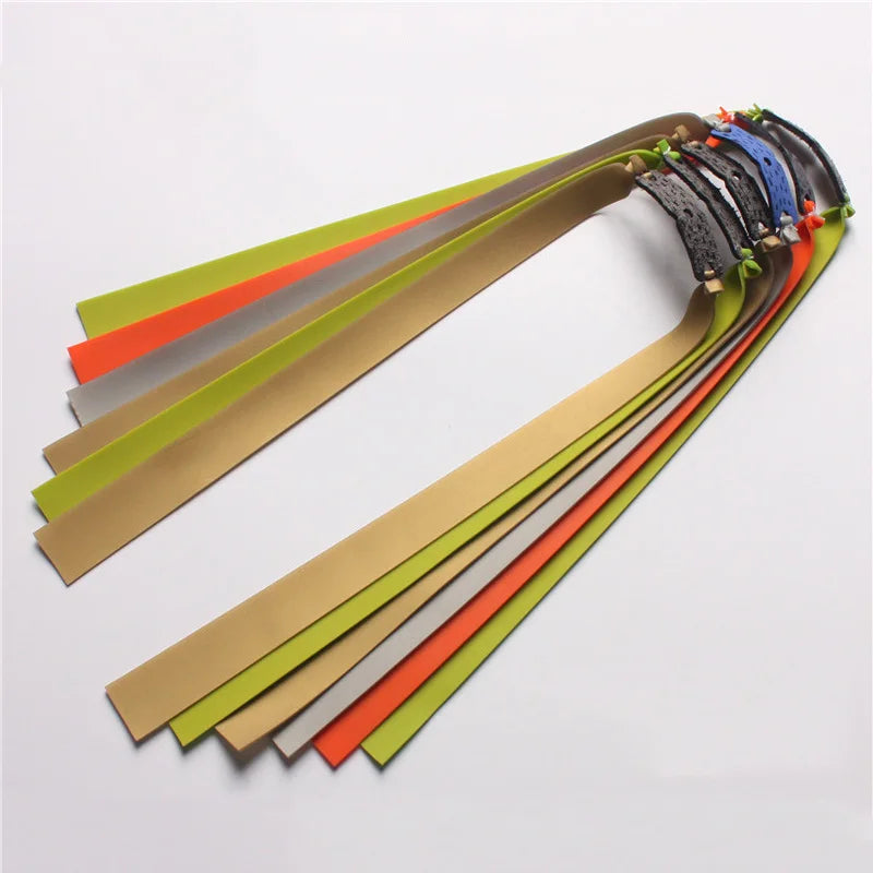 6pcs Slingshot Hunting Powerful Flat Rubber Band 0.45-1.4 mm High Elasticity Outdoor Catapult Shooting Accessories Main image