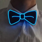 Luminous Bow Tie Neon Light Trendy Costume Accessories Glowing Acrylic LED Tie For Halloween Cosplay Costume Music Dancing