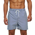DATIFER Men's Sports Short Beachwear New Style Polyester Printing Fitness Beach Pants Surfing Swimming Trunks Bathing Swimwear