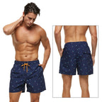 DATIFER Men's Sports Short Beachwear New Style Polyester Printing Fitness Beach Pants Surfing Swimming Trunks Bathing Swimwear