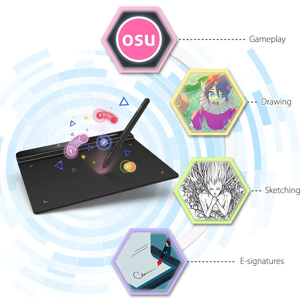 XPPen Star G640 6 x 4 Inches Drawing Tablet 8192 Level Support Windows Mac Digital Graphic Tablet for Drawing & Game OSU Secondary image
