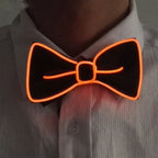 Luminous Bow Tie Neon Light Trendy Costume Accessories Glowing Acrylic LED Tie For Halloween Cosplay Costume Music Dancing