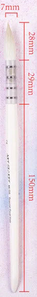 Artsecret 1PC High Grade 88GS Goat Hair Wooden Handle with Cut Tip Soft Head Watercolor Art Brush Painting Tool Artist Supplies