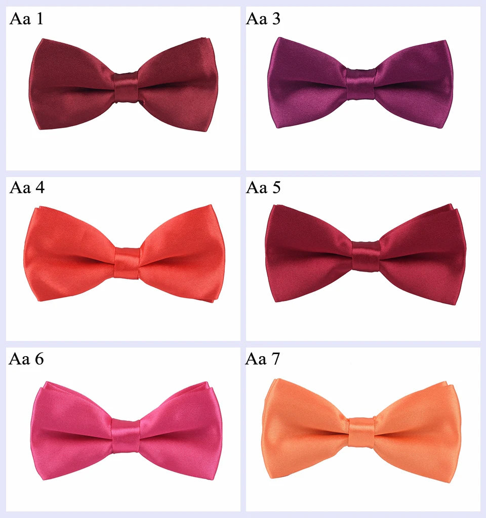 HUISHI 34 Colors Solid Fashion Bowties Groom Kids Formal Colourful Children Cravat Green Marriage Butterfly Wedding Bow ties