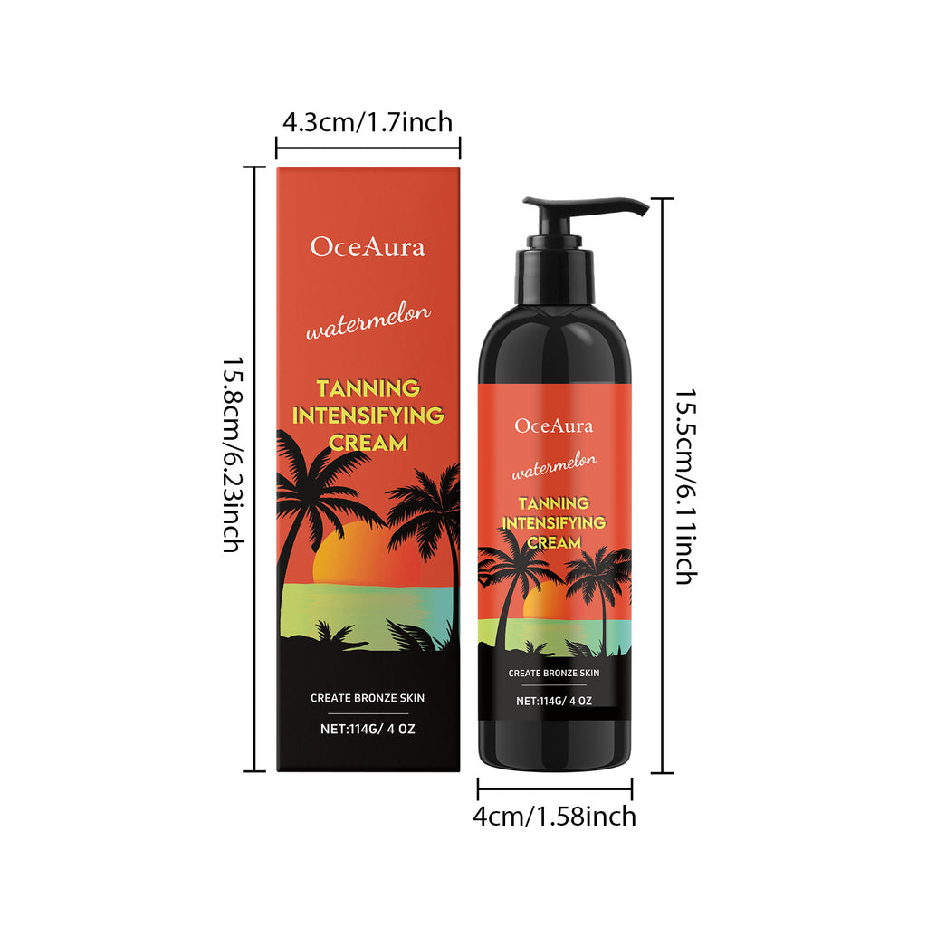 Peach Self Tanner Cream Enhancing Bronzing Boosting Darkening Sunless Tanning Sun Kissed Tone Hydrating Watermelon Bronzer Cream