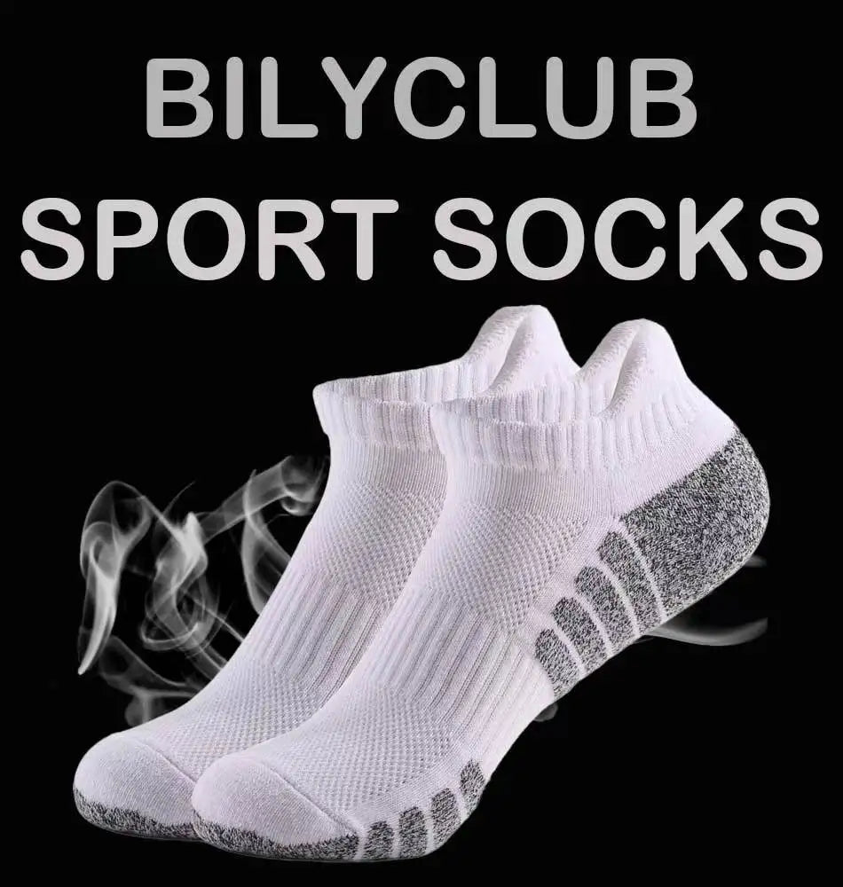 3 Pairs Professional Running Sports Fitness Ankle Socks Men's Towel Socks Outdoor Sports Short Socks Men And Women Socks GIFRS Secondary image