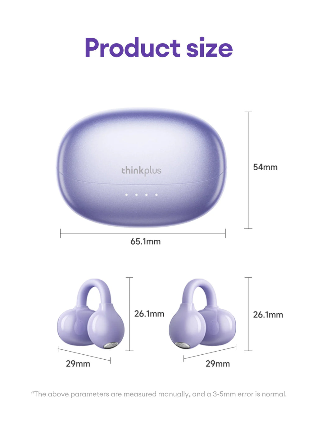 Lenovo LK6 Over Ear Wireless Bluetooth 5.4 Headphones Sound Quality Noise Reduction Ear Clip Earphones Long Endurance Earsets
