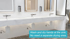 AIKE Airblade Tap Hand Dryer Automatic Bathroom Hand Washing and Drying Machine Washroom Faucets Air Tap Powerful Hand Dryer