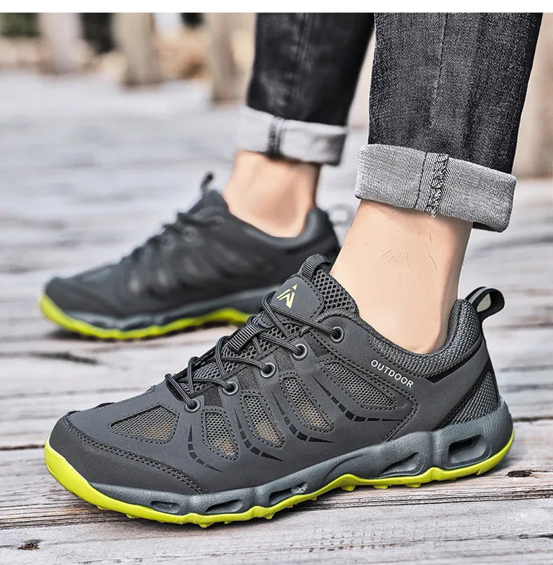 Summer Mens Trekking Shoes Hiking Shoes Women Trail Running Shoes Outdoor Sneakers Upstrem Aqua Water Shoes Hike Anti-Skid Grip