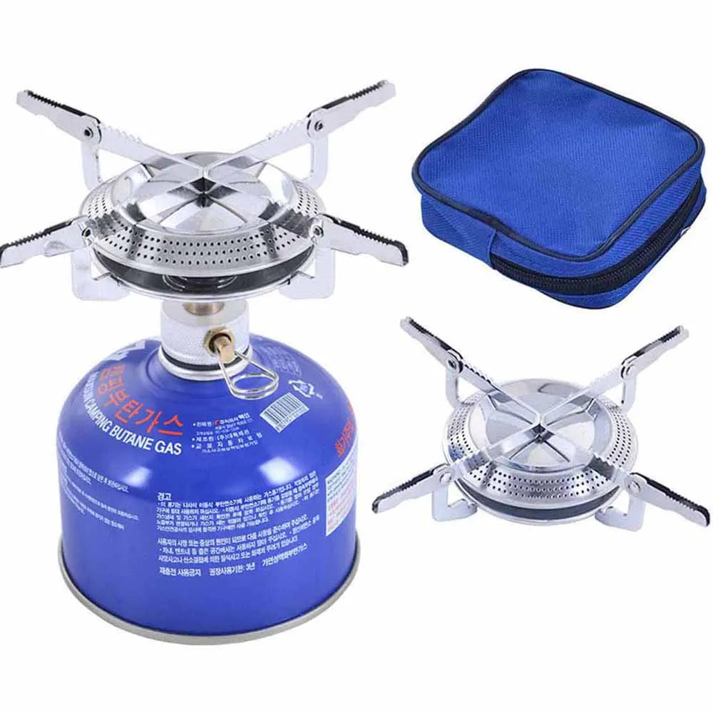 Windproof Camping Gas Stove Portable Foldable Backpack Electronic Stove Head Outdoor Cooking Picnic HikingMountaineering Camping Main image