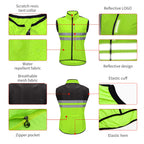 WOSAWE Cycling Windbreaker Men Packable Windproof Reflevtive Jacket Running Biking Hiking Riding Wind Coat MTB Bicycle Jersey
