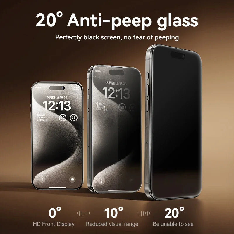 Joyroom 1/2Pcs Anti-spy Glass For iPhone 17 16 15 14 Pro Max Glass For iPhone 17 16 15 14 13 12 Pro Max Privacy Screen Protector Secondary image