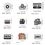 Retro 80s 90s Enamel Pins Vintage Cassette Tape Brooches Old School Lapel Pins for Backpacks Jewelry Gift For Friends
