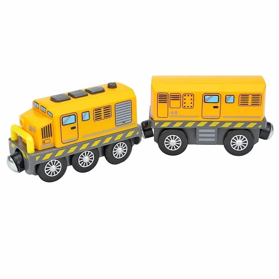 Wooden Train Toys Train Track Magnetic Set Electric Car Locomotive Diecast Slot Fit All Wood Brand Biro Railway Tracks For Kids