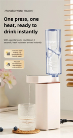 2000W Instant-Heat Water Dispenser 3-Second Rapid Heating Compatible with Mineral Water/Bottled Water Portable Water Dispenser