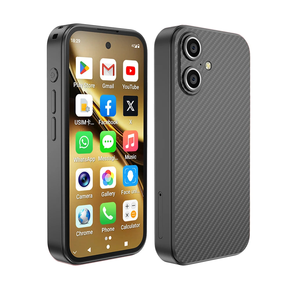 UNIWA Q333 4G Full Bands MINI Smartphone Android 3GB+64GB Mobile Phone 2000mAh Face ID WhatsApp GPS Small Phone Support TF Card