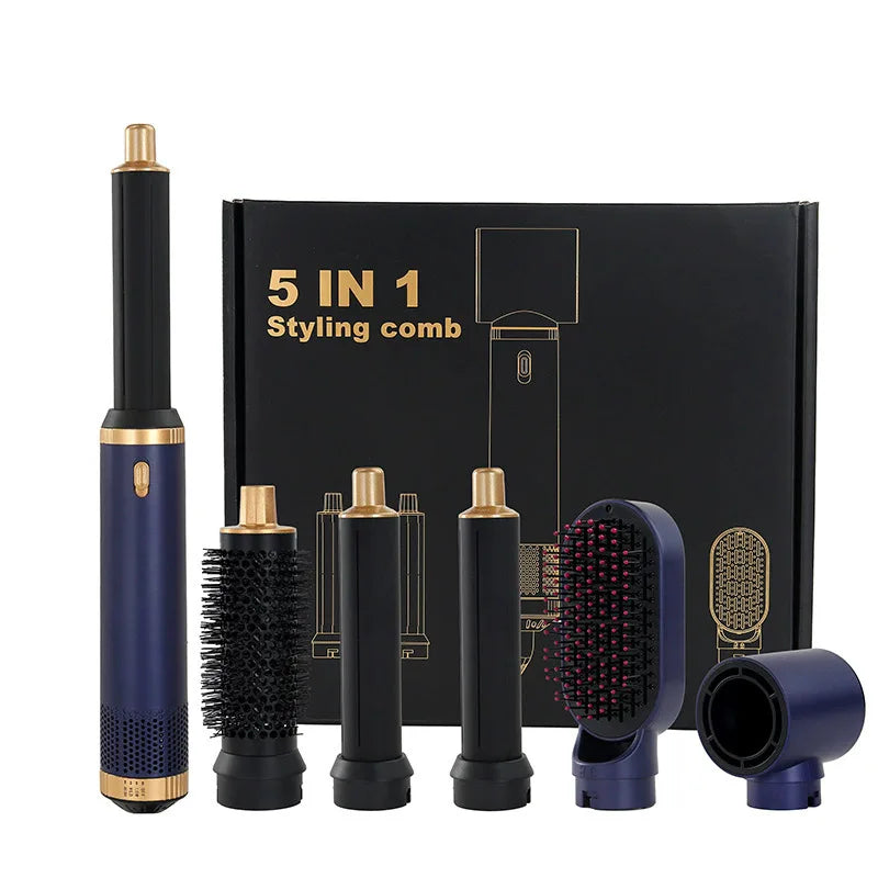 5 in 1 Hair Dryer Brush Hot Comb Set Professional Curling Iron Hair Straightener Styling Tool For Professional Hair Dryer