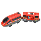 Wooden Train Toys Train Track Magnetic Set Electric Car Locomotive Diecast Slot Fit All Wood Brand Biro Railway Tracks For Kids