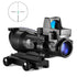 Adjustable 4x32 Red Dot 1x  4x Scope  Red Dot Tactical Scope 20mm Rail Scope for Hunting