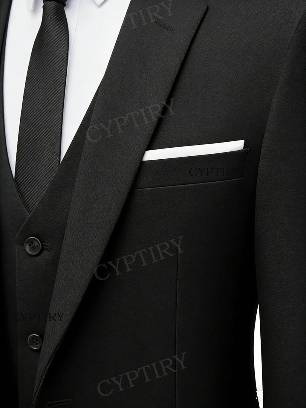 Elegant Men's Suit 3 Piece Fashion Lapel Single Breasted Groom Wedding Slim Fit Casual Version Business Suit For Man