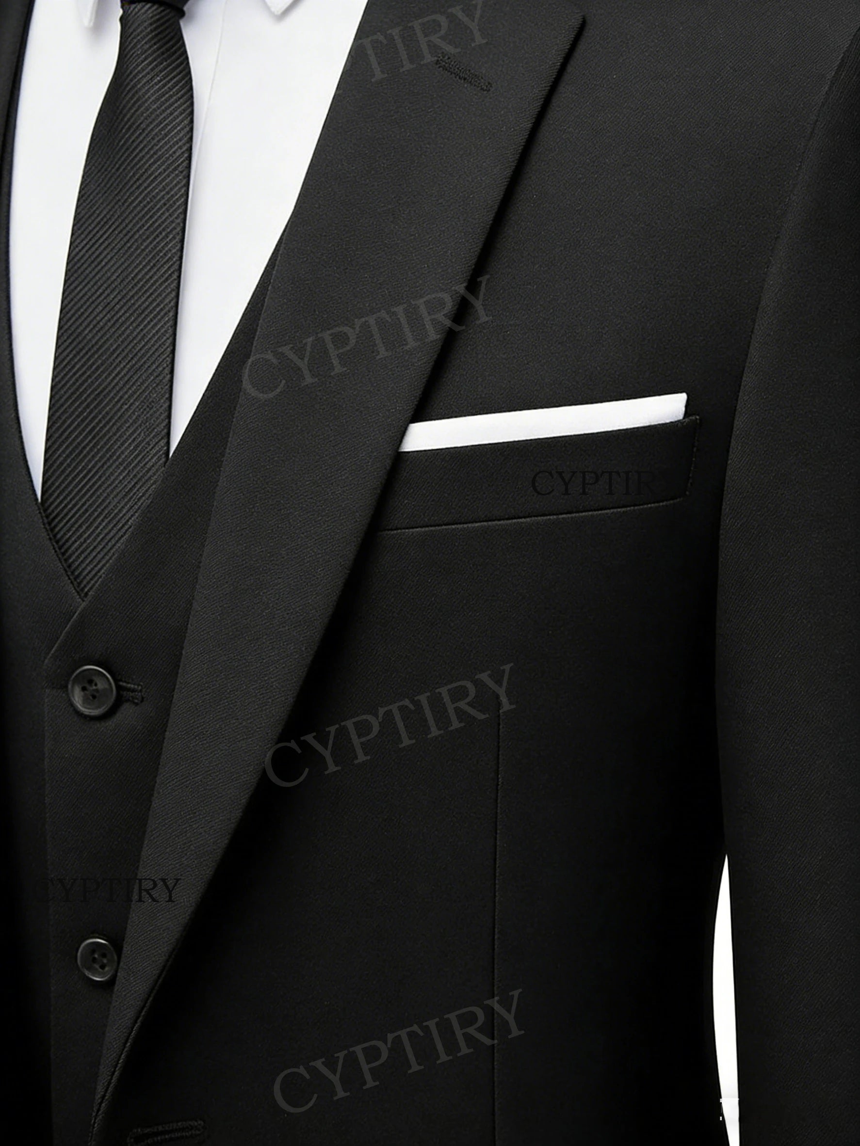 Elegant Men's Suit 3 Piece Fashion Lapel Single Breasted Groom Wedding Slim Fit Casual Version Business Suit For Man