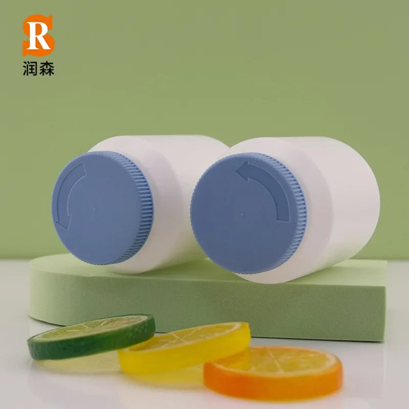 New HDPE 200ml 90 Capsules DHA Vitamin Tablets Deep Sea Fish Oil Capsules Food Grade Health Supplement Bottle