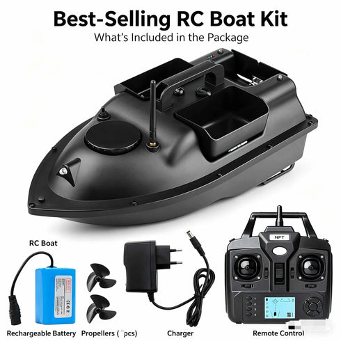 Modern GPS Fishing Bait Boat with 3 Bait Containers 12000mAh Wireless Bait Boat with Automatic Return Function Various styles