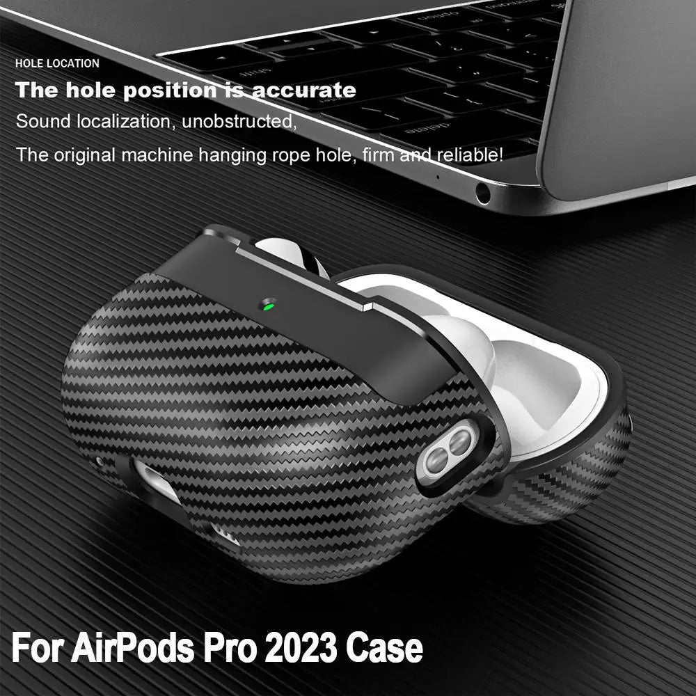 Carbon Fiber Case For AirPods Pro 2023 Wireless Earphone Case For AirPods Pro 2 3 1 Protective Cover For Air Pods Pro 2nd 3rd