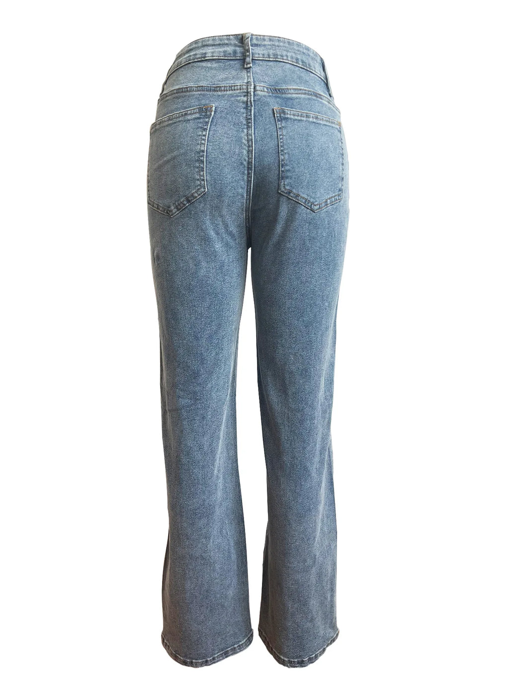 CM.YAYA Women Vintage Cutout Hollow Out Criss Cross Straight Denim Pants 2024 Fashion INS High Waist Wide Leg Jeans Trousers