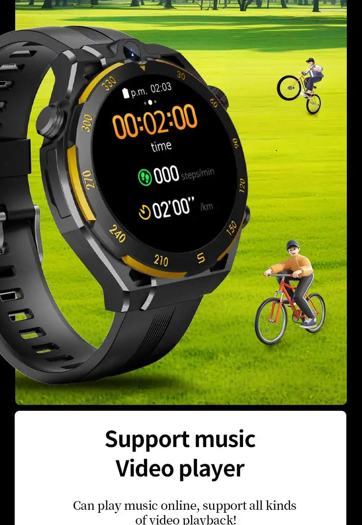 2026 New Smartwatch, Wireless Call, AI Voice, 40+ Sports Modes, Outdoor Fitness, Long Battery, Music & Message Alert, Unisex Gif