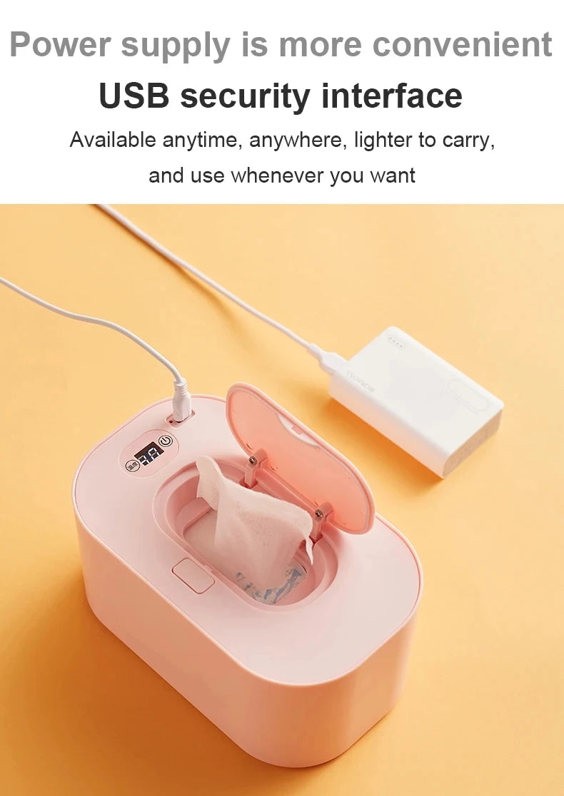 Baby Wipes Heater Wet Towel Dispenser Thermostat Warmer Tissue Paper Case Napkin Electric Heating Insulation Storage Box Holder