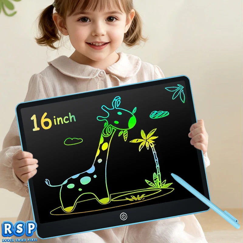 16 Inch Big LCD Writing Board 10 Inch Drawing tablet Kids Writing Painting Children Educational Toys for 3-12 Years Girls Boys