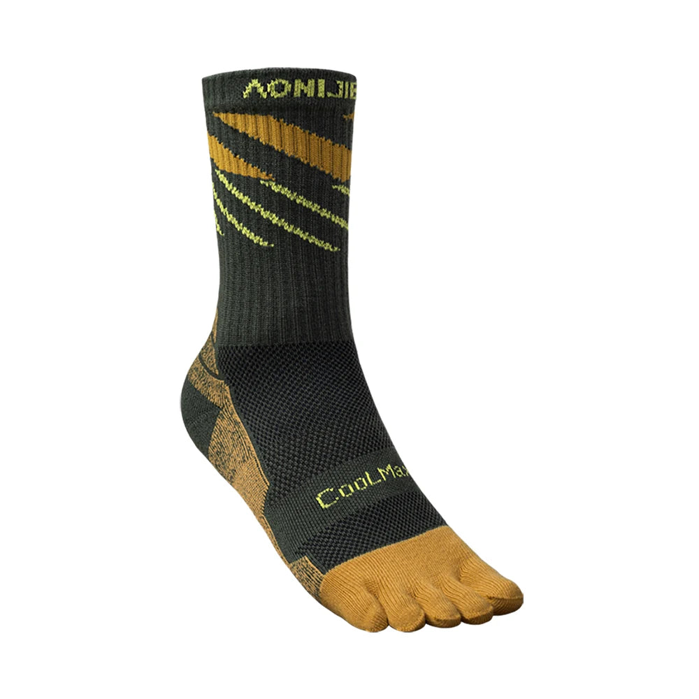 AONIJIE E4846 Sports Long Five-finger Socks Warm and Breathable Terry Socks Suitable for Mountaineering and Cross-country Hiking