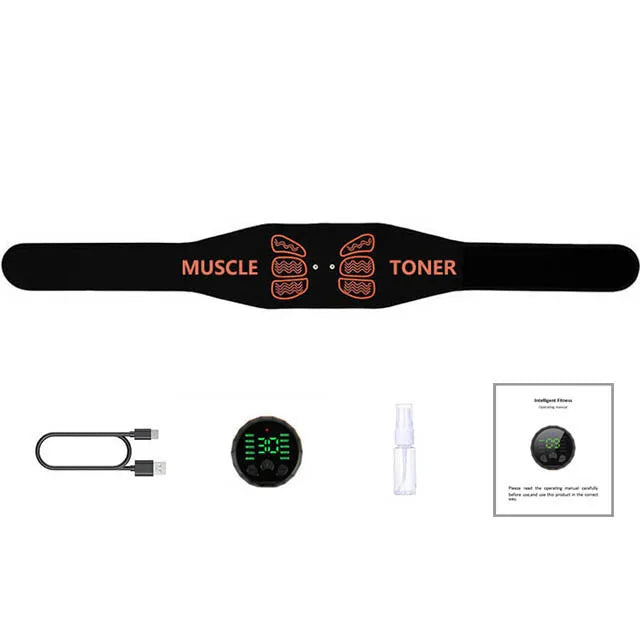 Abdominal Muscle Stimulator Weight Belts Ab Toning Belt Muscle Toner Back Waist Home Fitness Slimming Massager USB Recharge