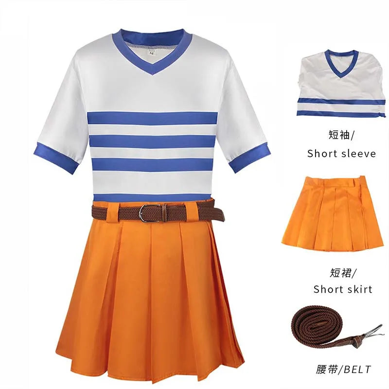 Anime  Nami Cosplay Costume Anime Halloween COS Japanese Unifrom Outfits Role Play Novelty Women Dress Up Carnival  Nami dress Main image