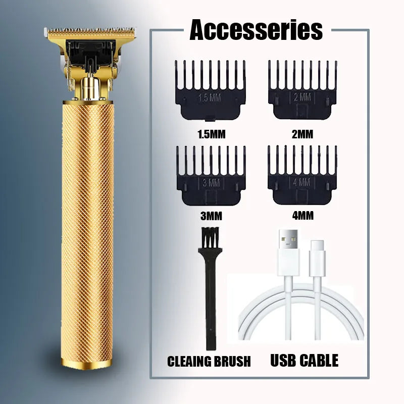 New！T9 Electric Hair Trimmer/Accessories | USB Professional Shaver | 0mm Bald Fade Cutting Machine Portable for Men Home Haircut