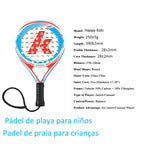 Kawasaki Padel Tennis Carbon Fiber Soft EVA Face Tennis Paddle Racquet Racket with Padle Bag Cover Power Beach Tennis Paddle