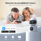 Lenovo 8MP HD IP Camera Dual Lens Baby Monitor 5X Zoom Color Night Vision Human Automatic Tracking Video Smart Home Camera