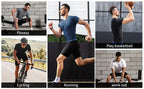 Skull Print Compression Shirts for Men Gym Workout Running Tshirts Sporty Athletic Quick Dry Tees Tops Short Sleeve Rash Guard