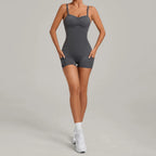 Women's Yoga Jumpsuits Sports Fitness One-piece Beauty Back Strap Pocket Hip-lifting Slim Fit Running Workout Training Bodysuits