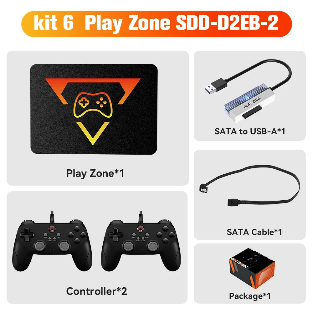 1TB Portable Gaming SSD 3 System in 1 Game Console 80+ Emulators for PS5/PS4/XBOX/XBOX One/PS3/SWITCH with 16191 3D & Retro Game