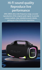 ZEALOT S79 Bluetooth Speaker 100W Portable Subwoofer HiFi Dual Pair Fast Charge 24000mAh Battery