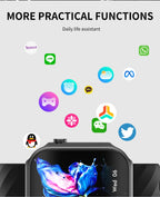 LIGE New 2.2-inch 3D Curved Screen Smart Watch With LED Light Thermometer Health Monitor Smartwatch BT Call Sports Fitness Watch