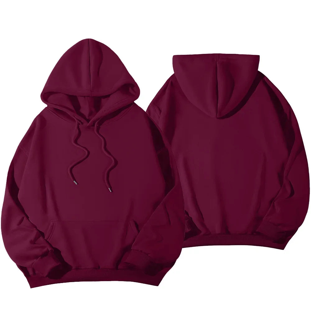 Women's Hoodies Pullover Spring Autumn Casual Hoodie 2026 Sweatshirts Solid Color Hoodies Oversize Black Sweatshirt Women Top