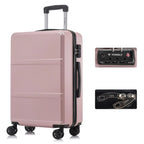 YONSLY Hardshell Suitcase 20/24/28 Inches with TSA Lock YKK Zipper 4 Silent 360° Wheels Mesh Compartment Trolley Rolling Luggage Hand Luggage Suitcase for Business Trips, Vacations, Family Journeys, and Weekend Getaways