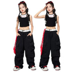 Cargo Pants for Teenage Kids New Summer Streetwear Hip Hop Sweatpants for Girls Baggy Wide Leg Straight Trousers 6 8 10 12 14 Y