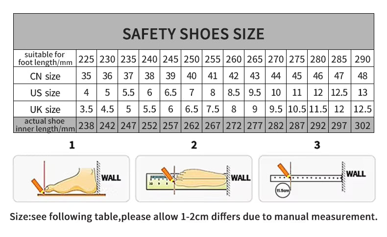 Safety Shoes Men With Steel Toe Cap Anti-smash Men Work Shoes Sneakers Light Puncture-Proof Indestructible Shoes Dropshipping