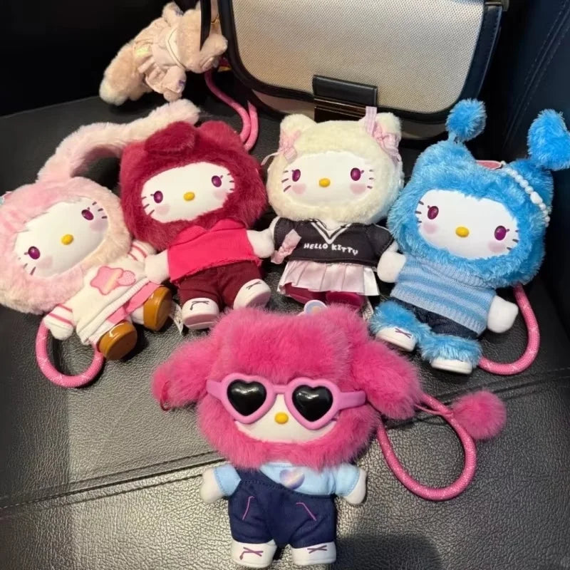 Genuine Hello-Kitty Pop Star Velvet Pendant Series Vinyl Doll Blind Box Trendy Kawaii Surprise Gift Lovely Trendy Blind Box Toys Main image